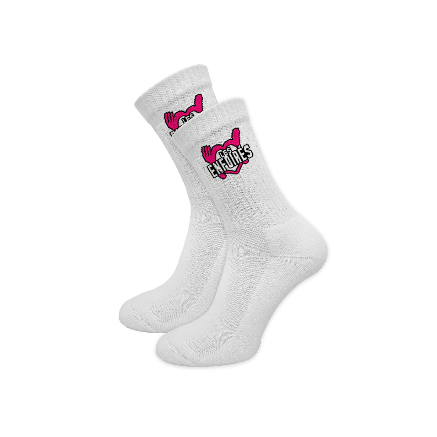 Chaussettes blanches logo tissé