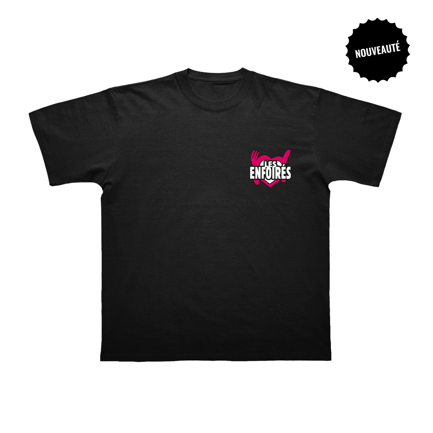 T-shirt noir unisexe line up Artiste