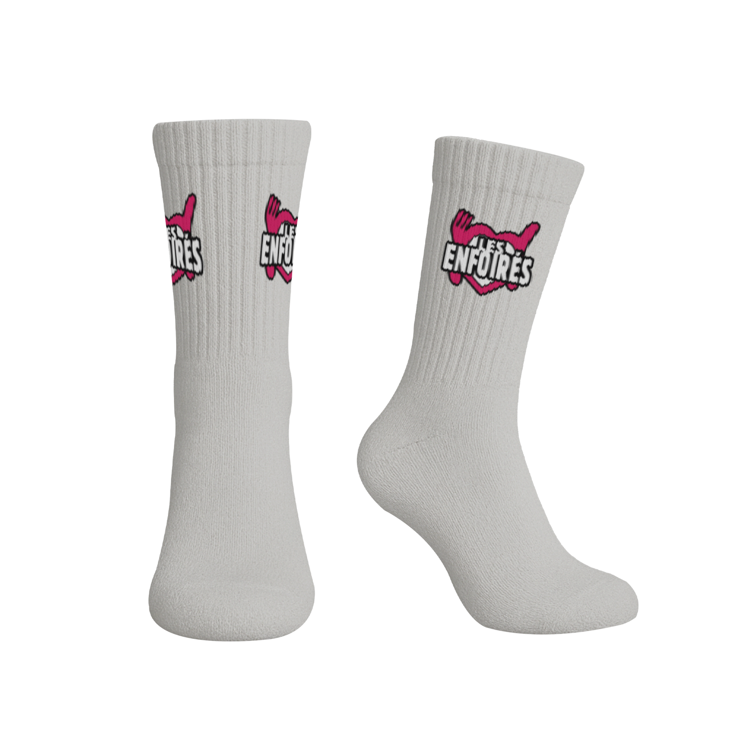 Chaussettes blanches logo tissé