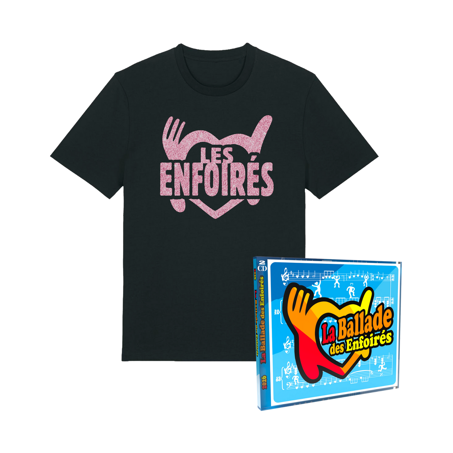 Pack T-shirt + DOUBLE CD « 2026, La ballade des Enfoirés »