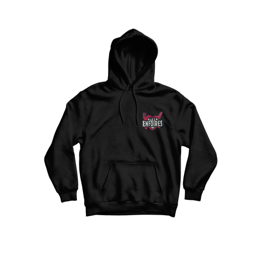 Sweat noir logo brodé