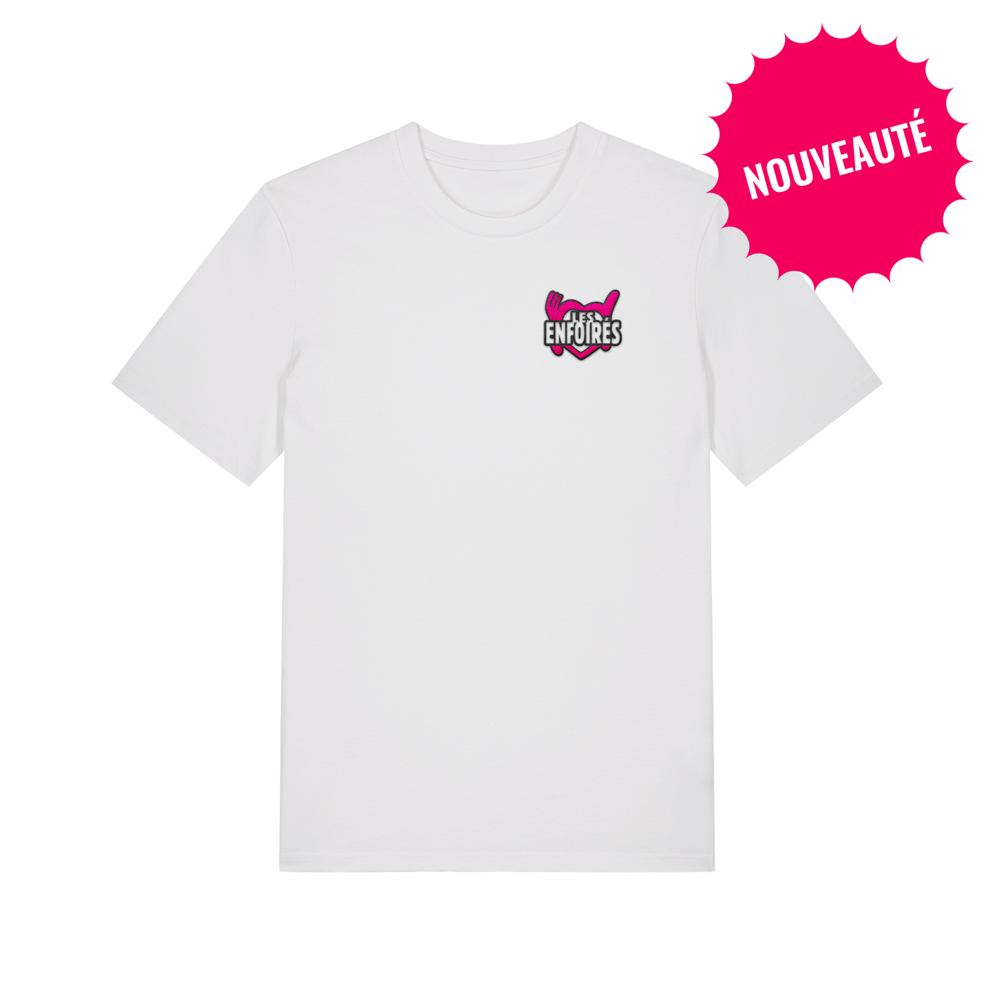 T-shirt blanc logo brodé