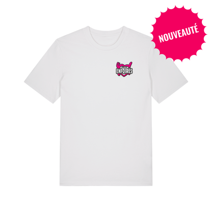 T-shirt blanc logo brodé