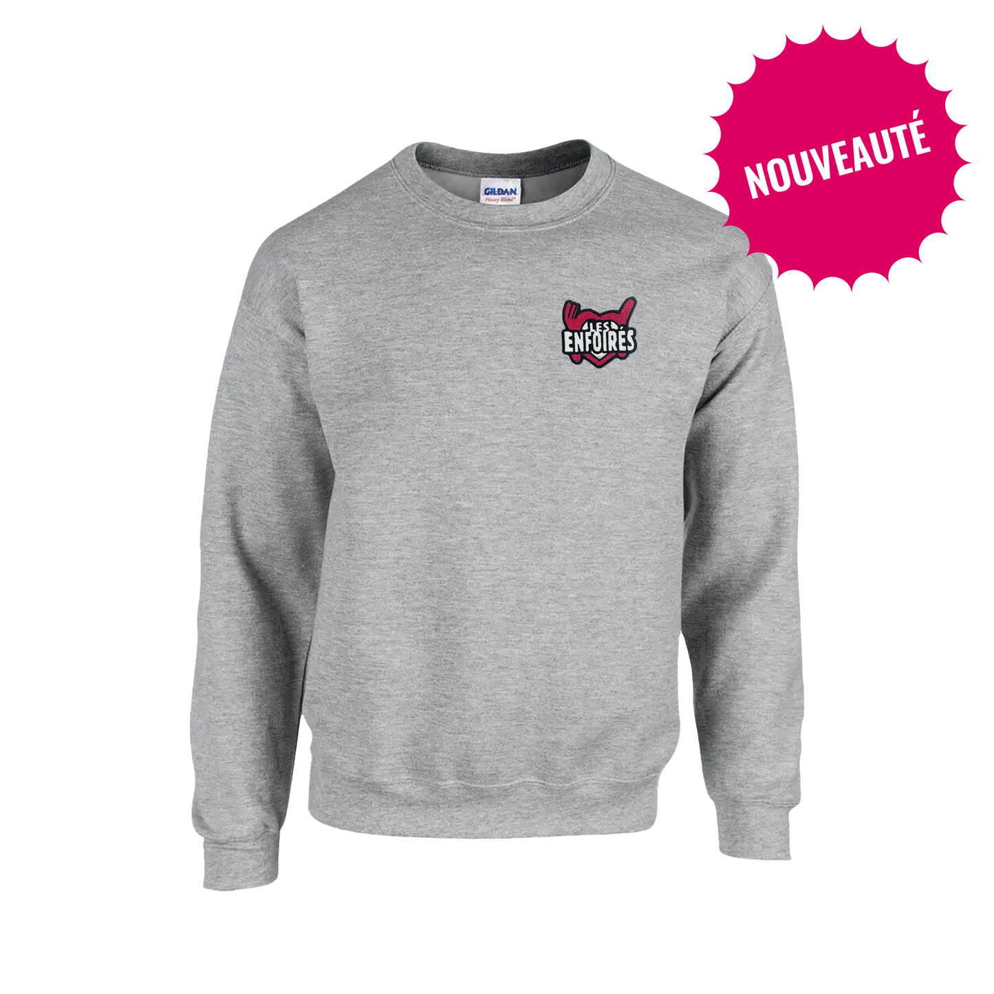 Sweat gris logo bouclette