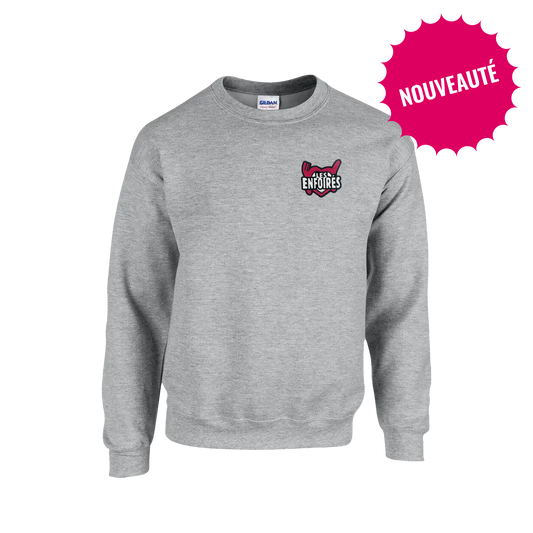 Sweat gris logo bouclette