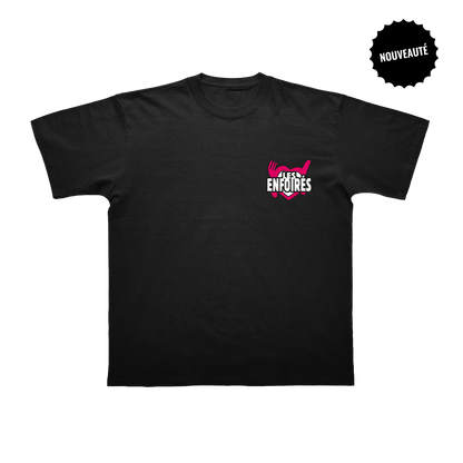 T-shirt noir unisexe line up Artiste